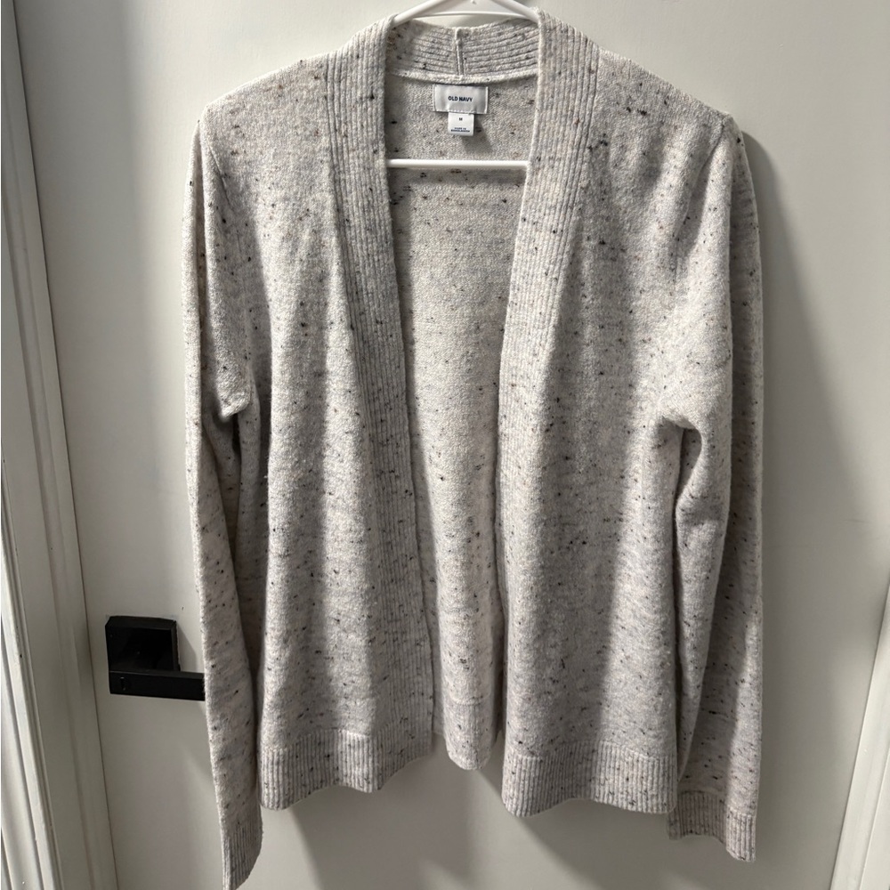 Old Navy Cream Speckled Open Cardigan